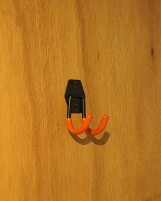 Orange rubber hook